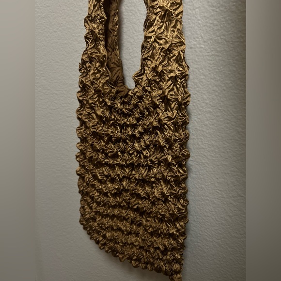 gold stretchy tote bag from Boutique in Paris⭐️ brand new ! - Picture 3 of 3